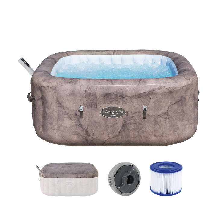 Bestway LAY-Z-SPA® Energiespar-Whirlpool Rome AirJet™ rechteckig 180 x 180 cm